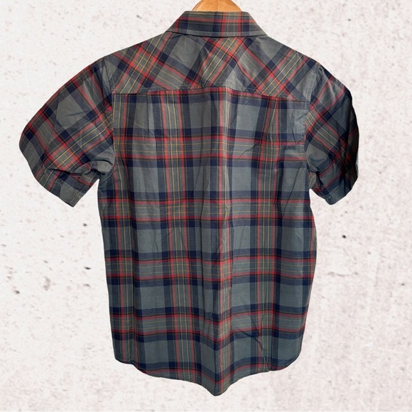 Element Blue and Red Button Down Shirt Short Sleeve - Picture 2 of 3